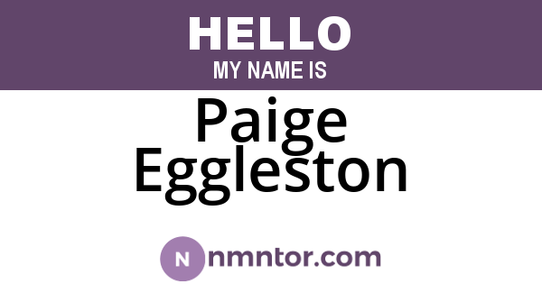 Paige Eggleston