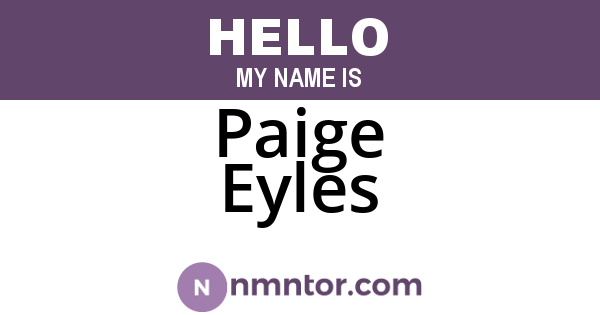 Paige Eyles