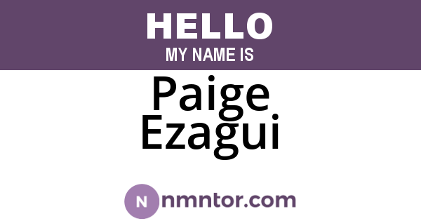 Paige Ezagui