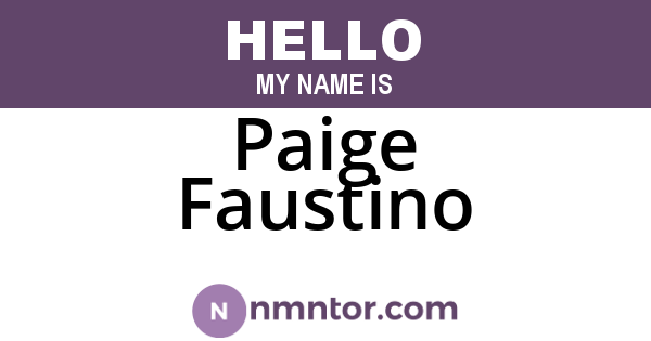 Paige Faustino