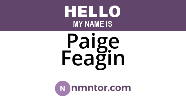 Paige Feagin