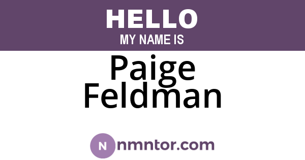 Paige Feldman