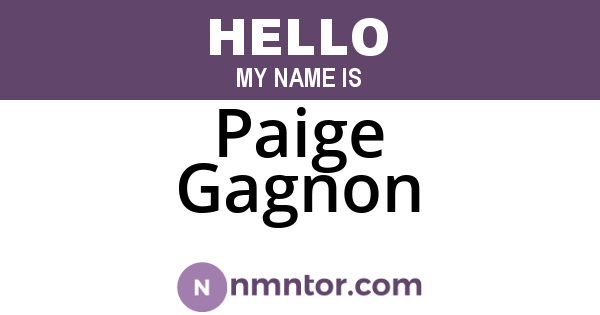 Paige Gagnon