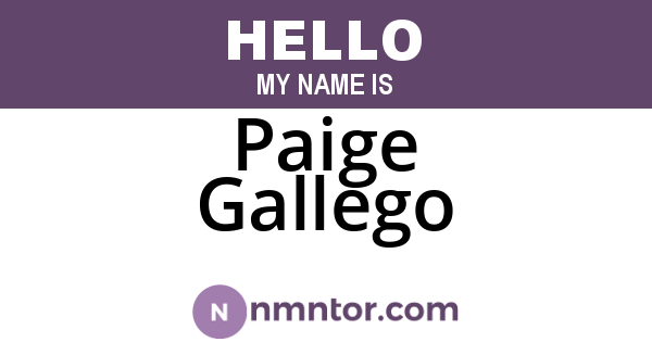 Paige Gallego