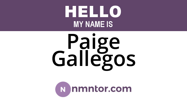 Paige Gallegos