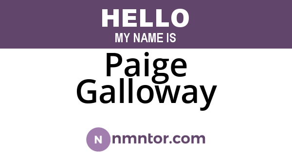 Paige Galloway