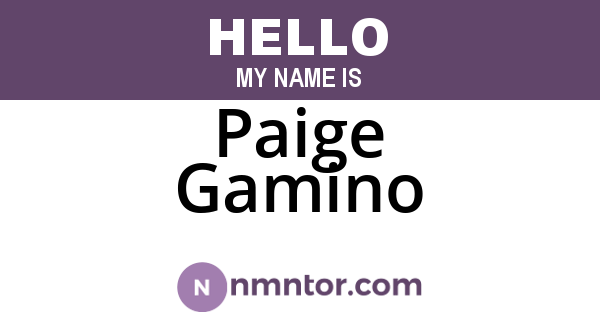Paige Gamino