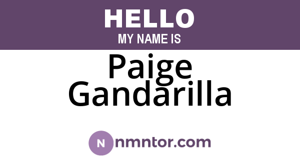 Paige Gandarilla