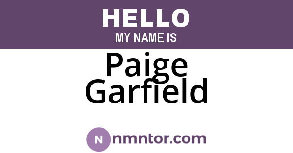 Paige Garfield