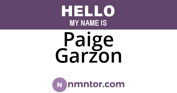 Paige Garzon
