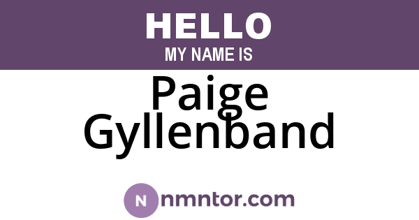 Paige Gyllenband