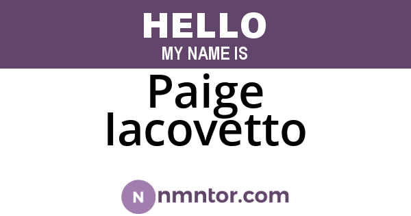 Paige Iacovetto