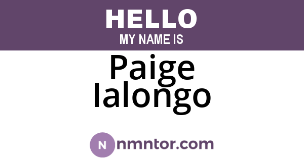 Paige Ialongo
