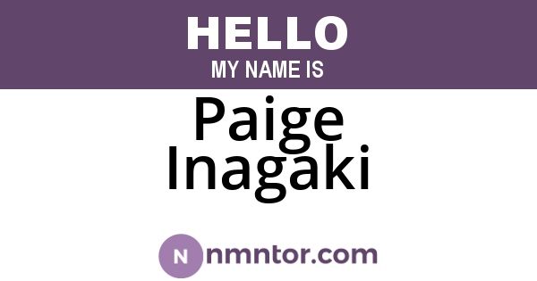 Paige Inagaki