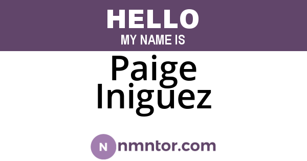 Paige Iniguez