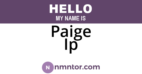 Paige Ip