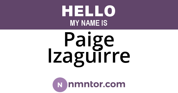 Paige Izaguirre
