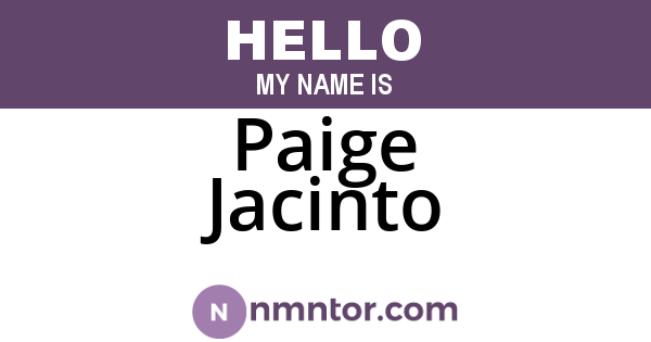 Paige Jacinto