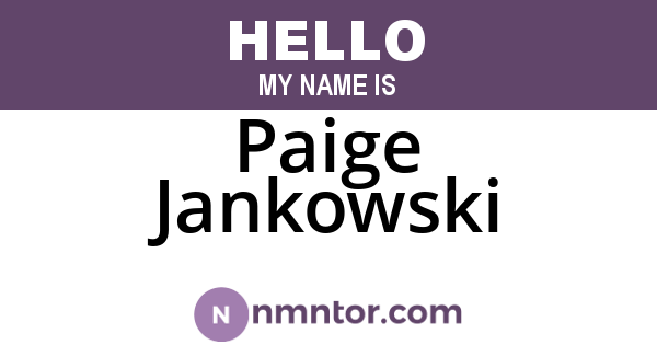 Paige Jankowski