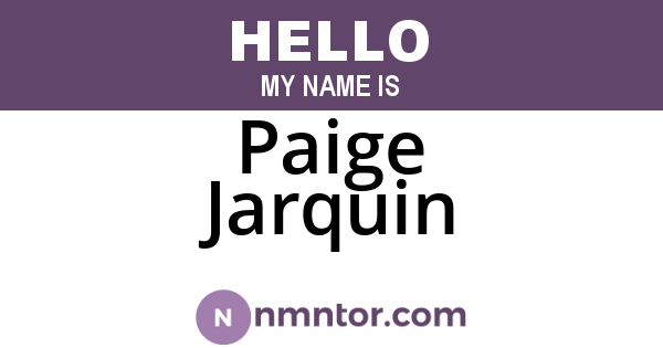 Paige Jarquin
