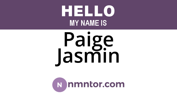 Paige Jasmin