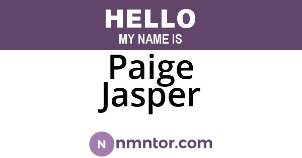 Paige Jasper