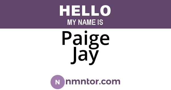 Paige Jay