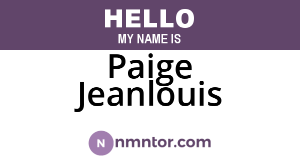 Paige Jeanlouis