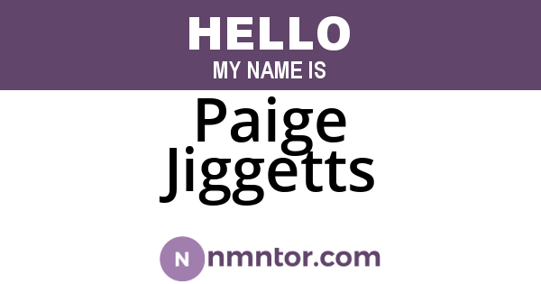 Paige Jiggetts