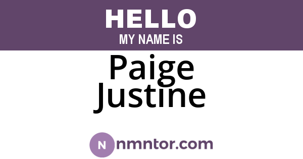 Paige Justine