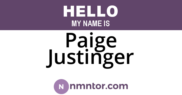 Paige Justinger