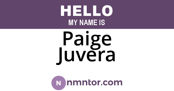 Paige Juvera
