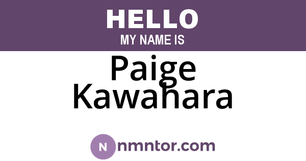 Paige Kawahara