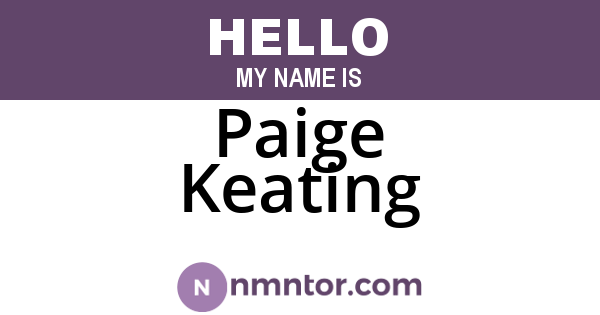 Paige Keating