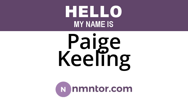 Paige Keeling
