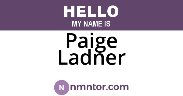 Paige Ladner