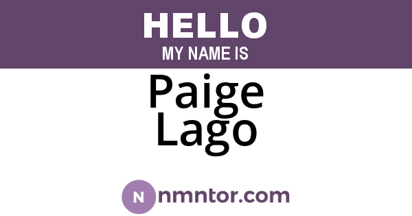 Paige Lago
