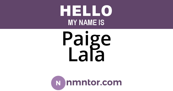 Paige Lala