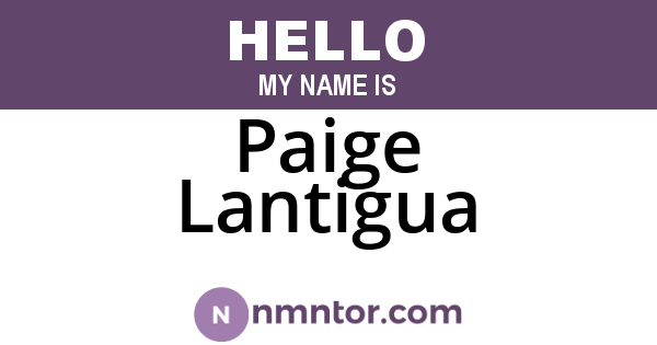 Paige Lantigua