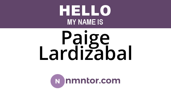 Paige Lardizabal