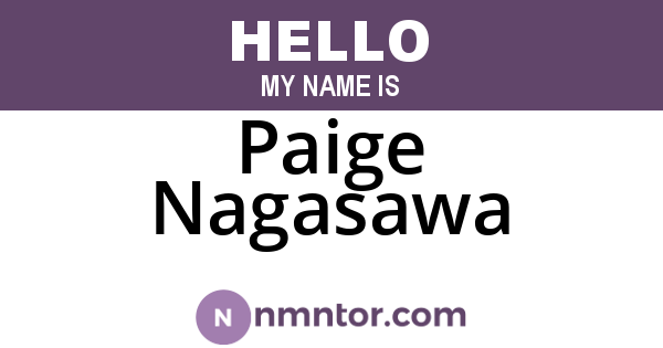 Paige Nagasawa