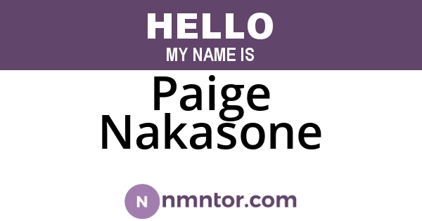Paige Nakasone
