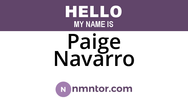 Paige Navarro