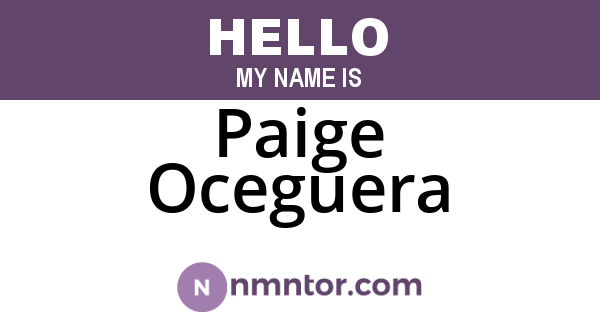 Paige Oceguera