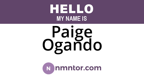Paige Ogando