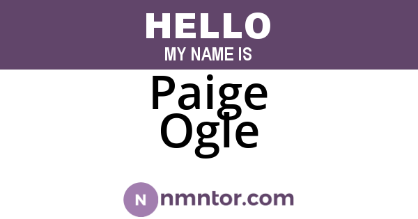 Paige Ogle