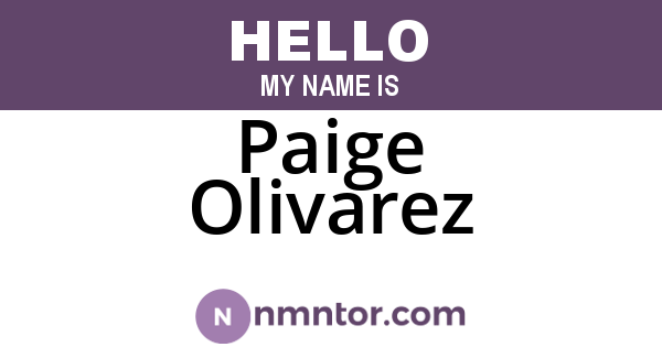 Paige Olivarez