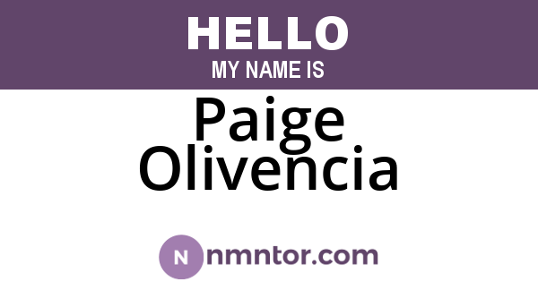 Paige Olivencia
