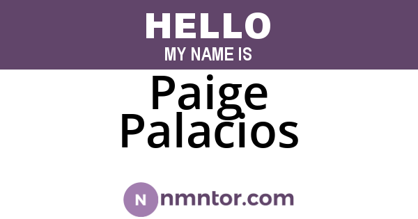 Paige Palacios