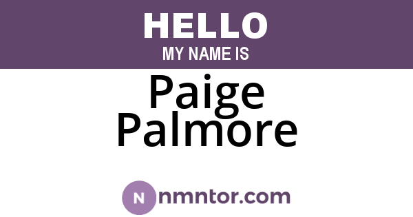 Paige Palmore
